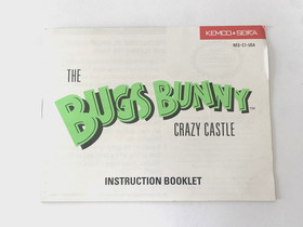 The Bugs Bunny Crazy Castle NES Cartridge 1989 w/Instruction Booklet