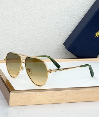 Chopard SCHG707 Gold Aviator Sunglasses Green Temple Gradient Lenses 60-12-145