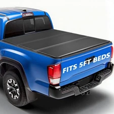 FRP Hard Tri Fold Low Profile Tonneau Cover For 2016-2023 TYT Tacoma 5 FT Bed