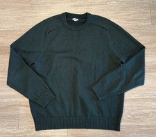 J.Crew Men's Green Knit Crew Neck Pullover Sweater XL Long Sleeve Classic