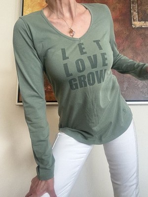 Schönes Bellybutton langarm Shirt Gr.M olivgrün 95%BW 5%Elasthan  Let Love Grow