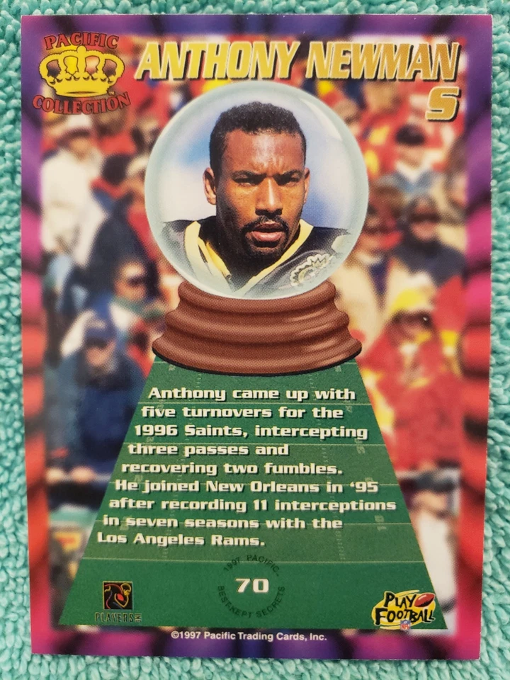 1997 PACIFIC DYNAGON ANTHONY NEWMAN #70 BEST KEPT SECRETS  - Image 3 of 4