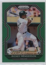2021 Panini Prizm Tier II Green Prizm Rickey Henderson #157 HOF 7xr