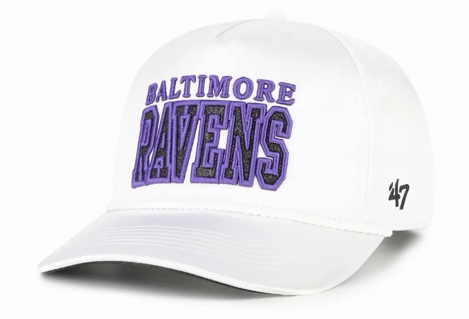 Women's '47 White Baltimore Ravens Outspoken Hitch Adjustable Hat MSRP $45 - Image 2 of 3
