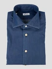 Kiton Blue Cotton Shirt SKZ28 Man
