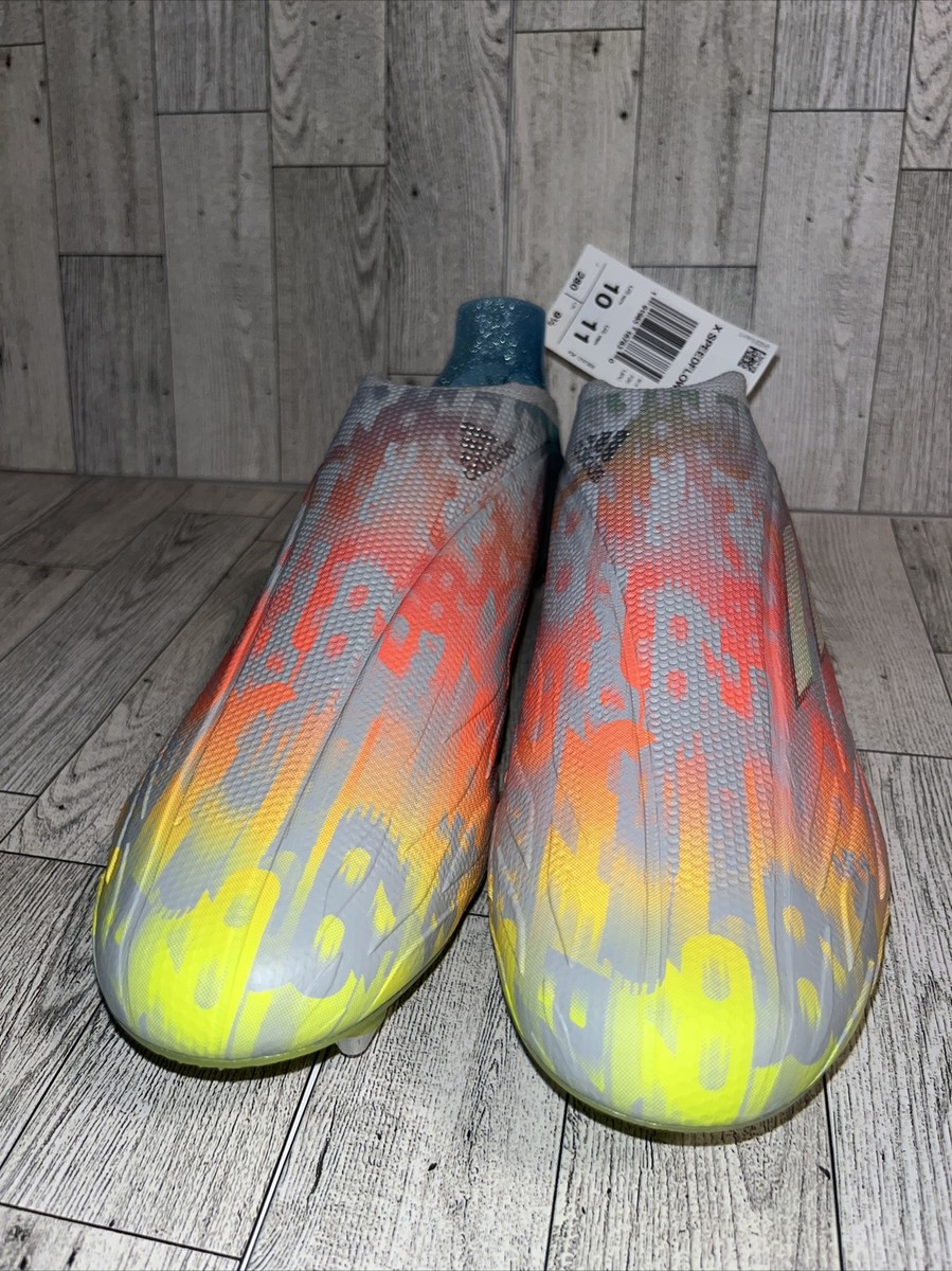 Adidas X Speedflow+ SG Laceless Soccer Cleats Gray Orange FY3349