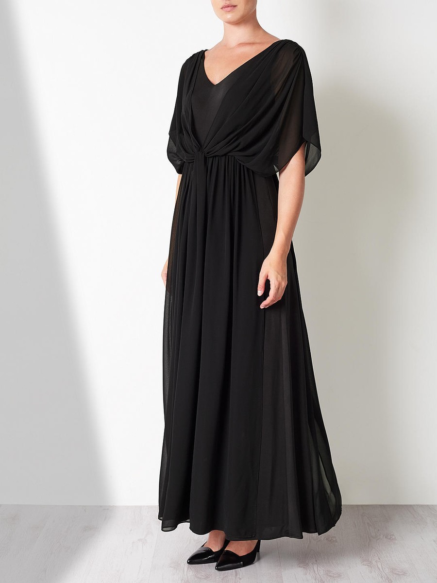 John Lewis Grecian Jersey Dress, Black BNWT UK SIze 10 RRP 120 Cocktail  Party | eBay UK