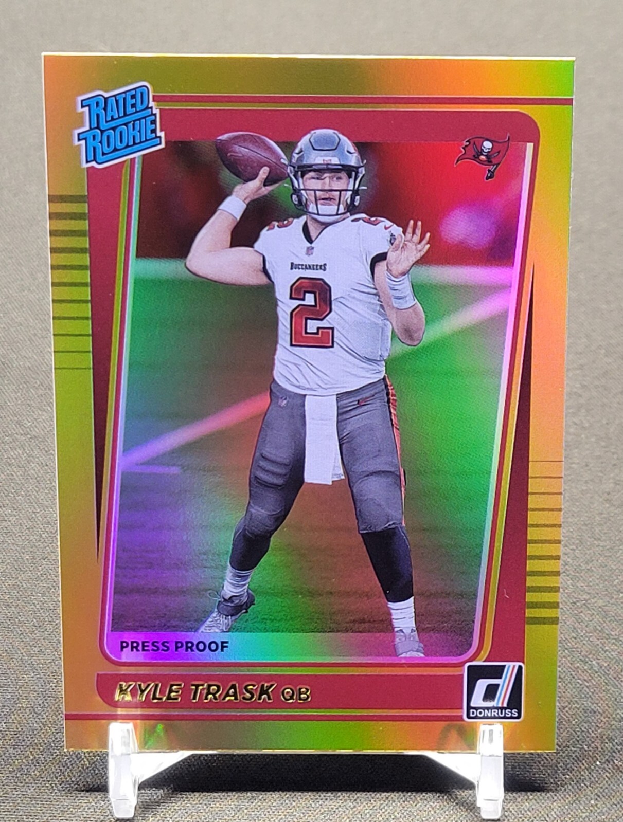 2021 Donruss Rated Rookie Press Proof Premium #257 Kyle Trask (RC) Buccaneers