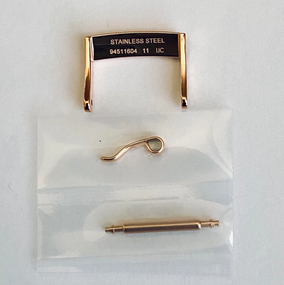 ORIGINAL OMEGA 16mm ORO ROSA BROCHE HEBILLA # 94511604 SE ADAPTA A 16mm ANCHO DE CORREA Foto 3 de 3