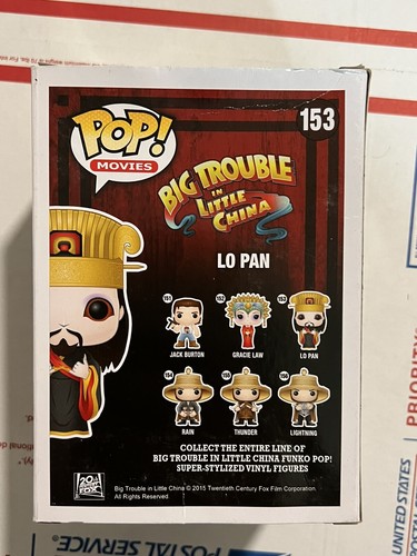 ¡POP! Figura de vinilo Movies Big Trouble In Little China Lo Pan #153 no como nueva 37f - Imagen 4 de 4