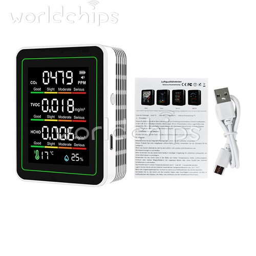 5in1 Formaldehyde Carbon Dioxide Detector TVOC Temp Humidity Air Quality Monitor - Picture 23 of 24
