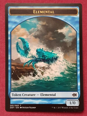 Magic The Gathering DUEL DECKS MERFOLK VS GOBLINS ELEMENTAL token card MTG