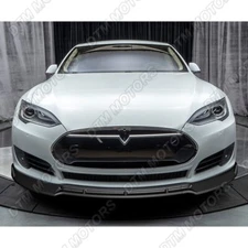 For 2012-2016 Tesla Model S STP-Style Matt Black Front Bumper Body Spoiler Lip