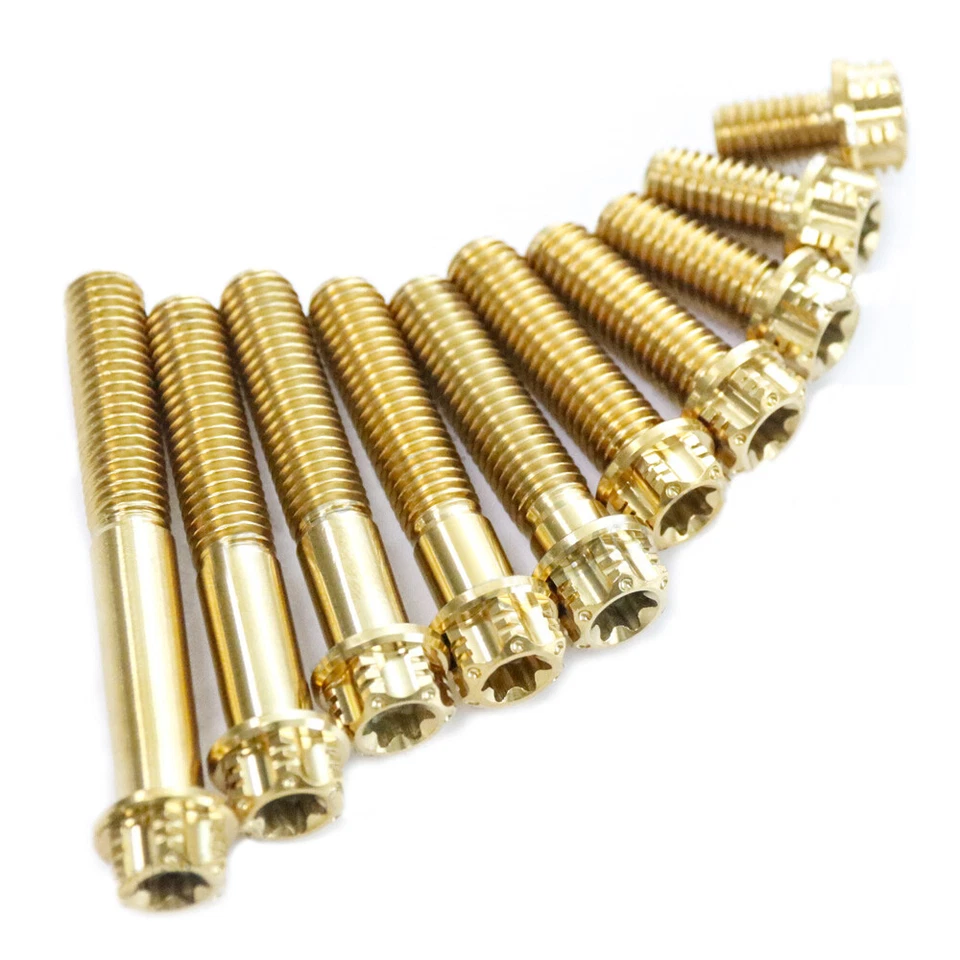 Tornillos de aleación de titanio M8x20 25 30 35 40 45 50 55 60 70 80 90 mm brida pernos de estrella Foto 4 de 4