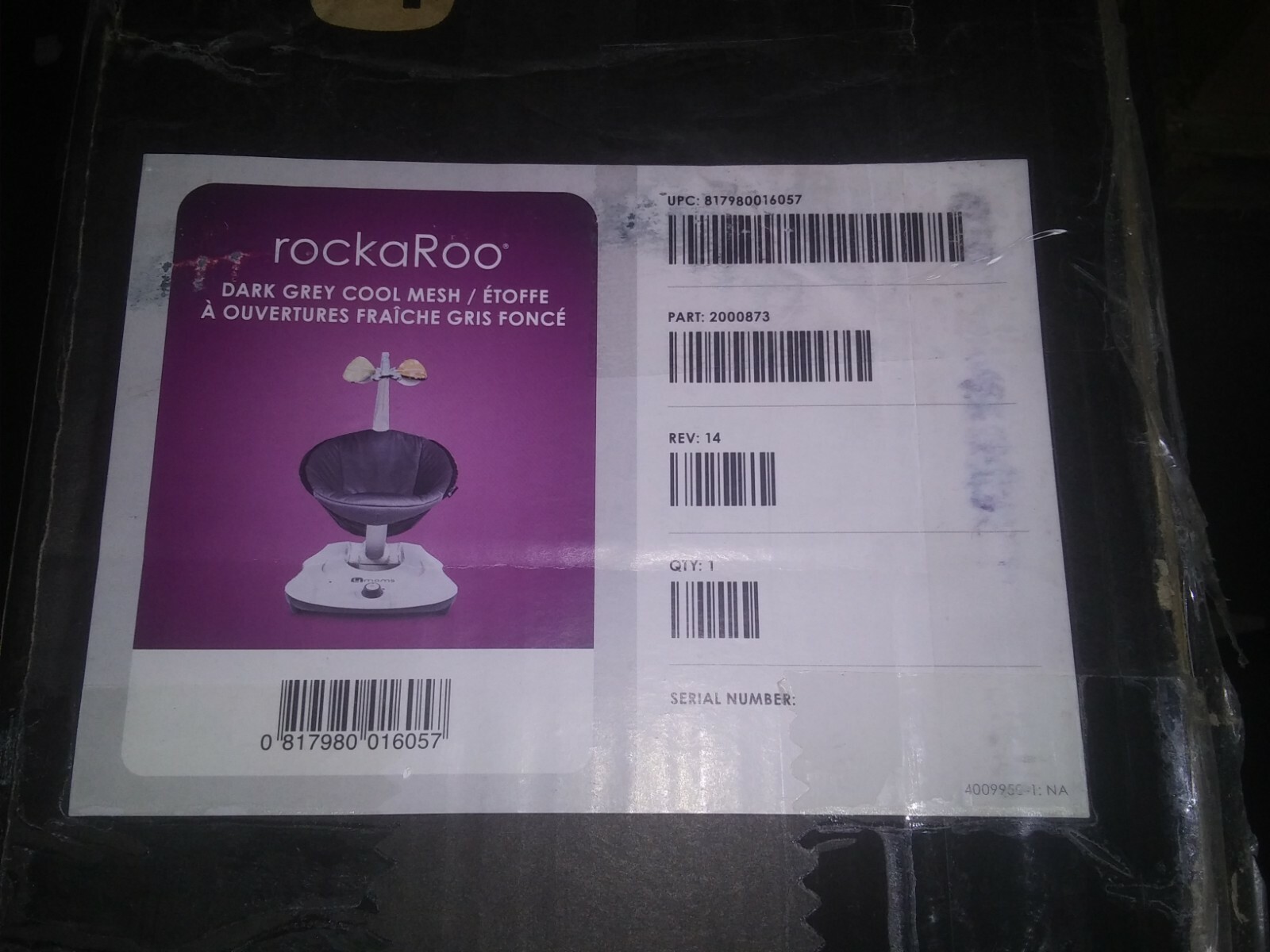 4moms rockaroo cool mesh dark grey