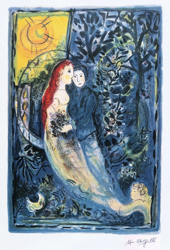 Marc Chagall The WEDDING Litho Print Facsimile Signed & COA