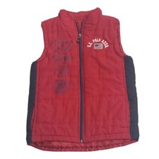 US Polo Association Boys Kids Puffer Vest Size 5/6 Red Lining Sleeveless Jacket