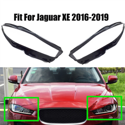 Fit For Jaguar XE 2016-2019 Headlight Headlamp Lens Cover Left Right Side 2Pcs
