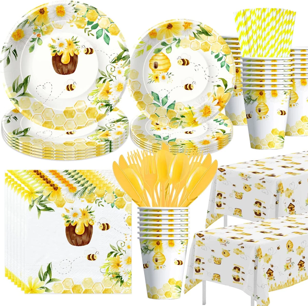 Bee Party Decorations Tableware - Bumble Bee Baby Shower Birthday