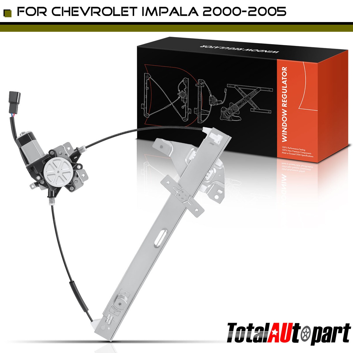 Window Regulator w/ Motor for 2000-2005 Impala Front