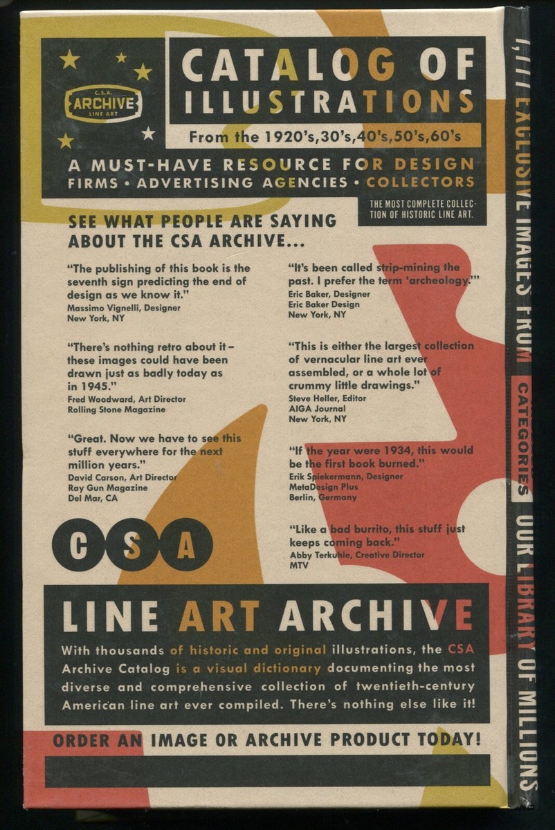 アート・デザイン・音楽 CSA Line Art Archive Catalog Hardcover アート・デザイン・音楽 CSA Line Art Archive Catalog