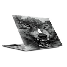 Skin Decal Wrap for MacBook Air Retina 13 Inch - Angry Wolf Growling Mountains