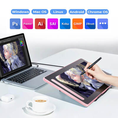 XPPen Artist 16 2nd Drawing Tablet - 15.4'' Full-Laminated Screen, 127% sRGB Pink