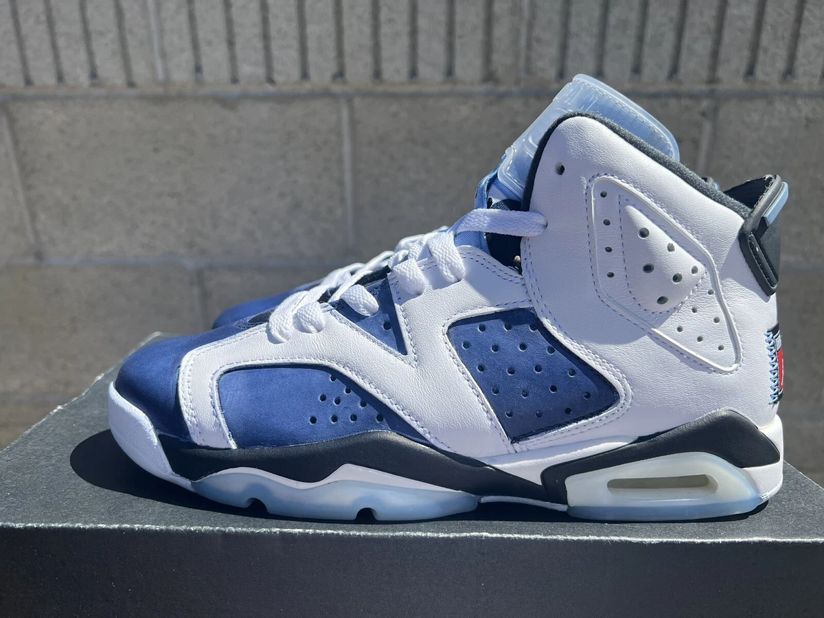 Nike Air Jordan 6 Retro UNC White GS sneakers University Blue Sz. 5.5 384665-410