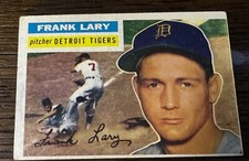 1956 Topps - #191 Frank Lary - Detroit Tigers - EX - Grey Back - Free Shipping-