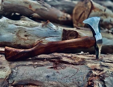 Custom Handmade Engraved Viking Axe  | High Carbon Steel Axe with Leather Sheath