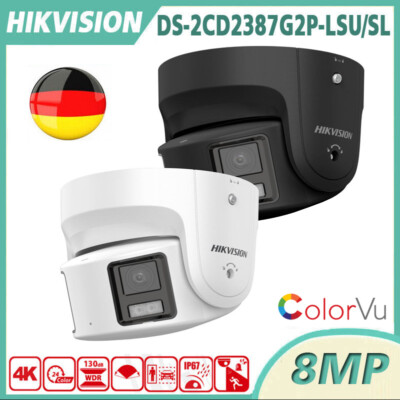 Hikvision 4K DS-2CD2387G2P-LSU/SL 8MP ColorVu PoE Built-in Mic Network Camera