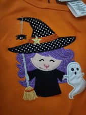 Halloween Baby Girls Dress Orange Youngland Witch Ghost Glitter Gold 12 Mo