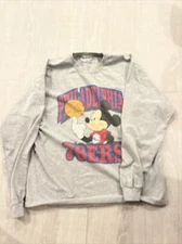BNWT Disney X junk food X mickey mouse Philadelphia 76ers Long Sleeve Large