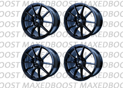 MST Wheels FLOW FORMED Delta 18x9.5 +38 Offset Gloss Black 5x114.3 4 Wheel SET