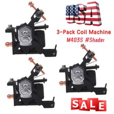 3-Pack Tattoo Supply Cast Iron 10 Wrap Coils Tattoo Machine Shader Black M403