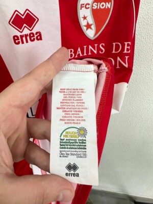 Maillot De Foot FC Sion 2012-2013 Away – Errea, Taille S, Autographié