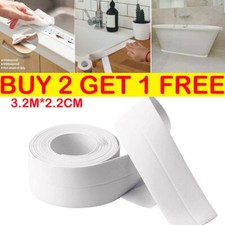 2Pack Self-Adhesive Bath Sealant Strip Flexible Waterproof Caulk Seal Tape Home.