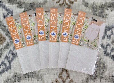 NEW Lot Of 6 Bondex White Iron On Lace 5'' X 7'' Each