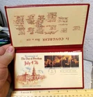 vintage July 4 1976 US Stamped First Day Cover, Bicentennial, in fancy display