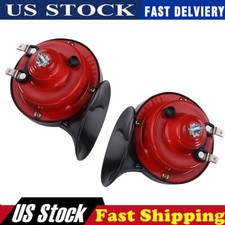 2PC 12V 300DB Super Loud Train Air Horn Waterproof Motorcycle Car Truck SUV Boat