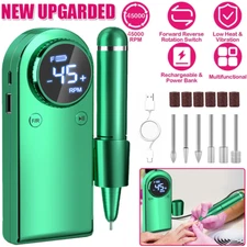 45000RPM Nail Drill File Polish Art File Manicure Pedicure Machine US Stock BK38