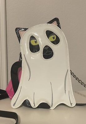 Betsey Johnson Halloween Glow In The Dark Cat Ghost Purse Viral TikTok Crossbody