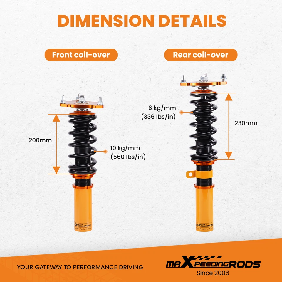 Coilover Shock Suspension Lowering Kit for Chevrolet Impala 2000 - 2011 — 第 3/4 张图片