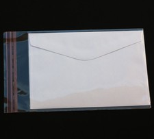 100 St. Schutzfolie C6 Format 120x162 mm + Lasche für Grußkarten Ansichtskarten