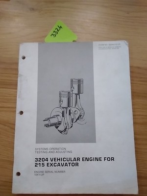 Caterpillar CAT 3204 Fahrzeug Motor 215 Bagger System Prüfung Einstellung