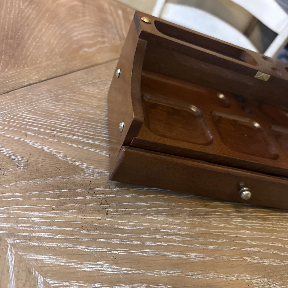 Vintage Desk Pull Out Drawer Pen & Envelope Slots Organizer 10.5 X 4.5 X 5.5” - Image 4 of 4