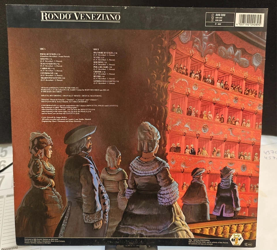 LP / Schallplatte / Vinyl - RONDO VENEZIANO - POESIA DI VENEZIA - Bild 2 von 4