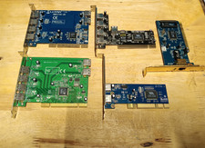 MIXED Lot of 5/ 6X PCI USB CARD, 5X PCI USB CARD, 2X USB CARD, 1 ETHERNET PCI