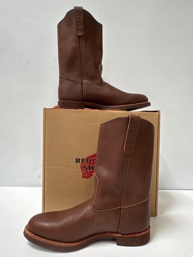 Red Wing Pecos Boots 1178 Brown Size 10D w/ Oil Resistant Cork Soles - Picture 7 of 17
