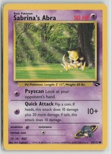 Sabrina's Abra 94/132 Common Gym Challenge Pokemon Unlimited Moderately Played